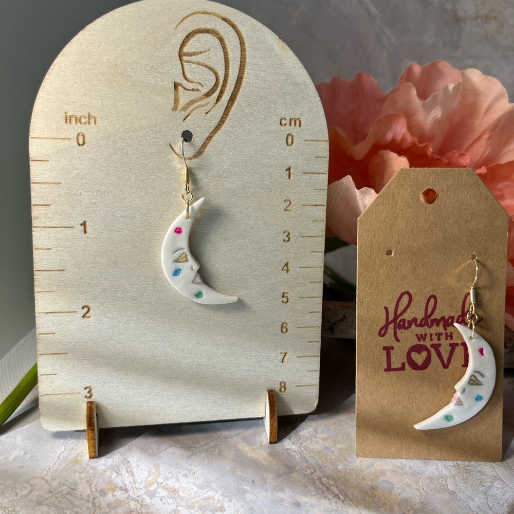Crescent Moon Earrings - Picture 3 of 3